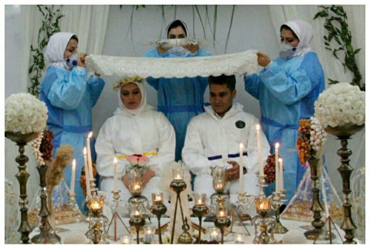 ازدواج زوج پرستار در بیمارستان اهواز+تصاویر