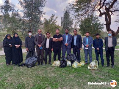 اجرای برنامه پاکسازی پارک ۱۱ هکتاری در مسجدسلیمان