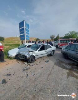 تصادف سه دستگاه خودرو در مسیر شرکت پتروشیمی مسجدسلیمان