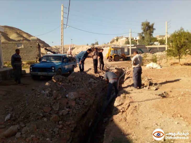 انشعاب اصلی آب برای منطقه شهرک نفت هشت بنگله احداث شد