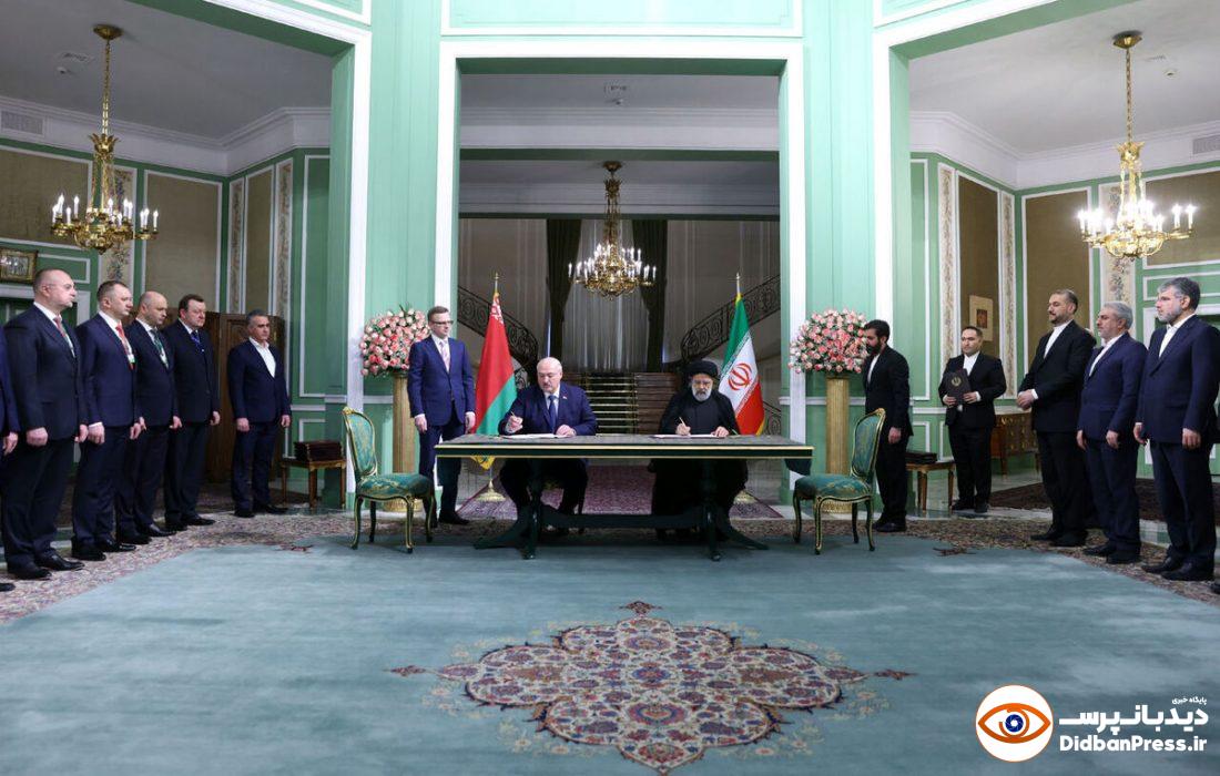 امضای نقشه راه همکاری‌های همه‌جانبه و ۷ سند همکاری میان ایران و بلاروس