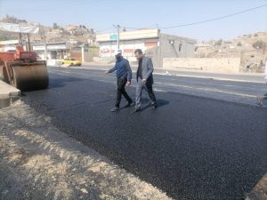 آغاز پروژه آسفالت پل شهید داریوش محمدی